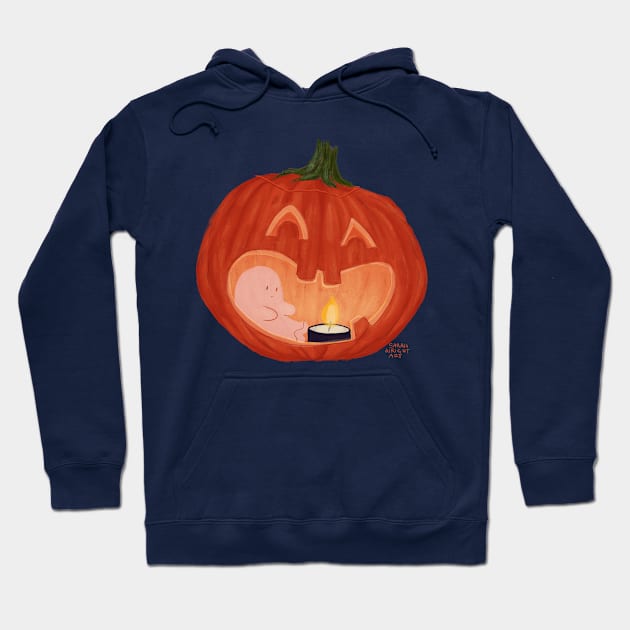 Halloween Ghost Hoodie by SarahWrightArt